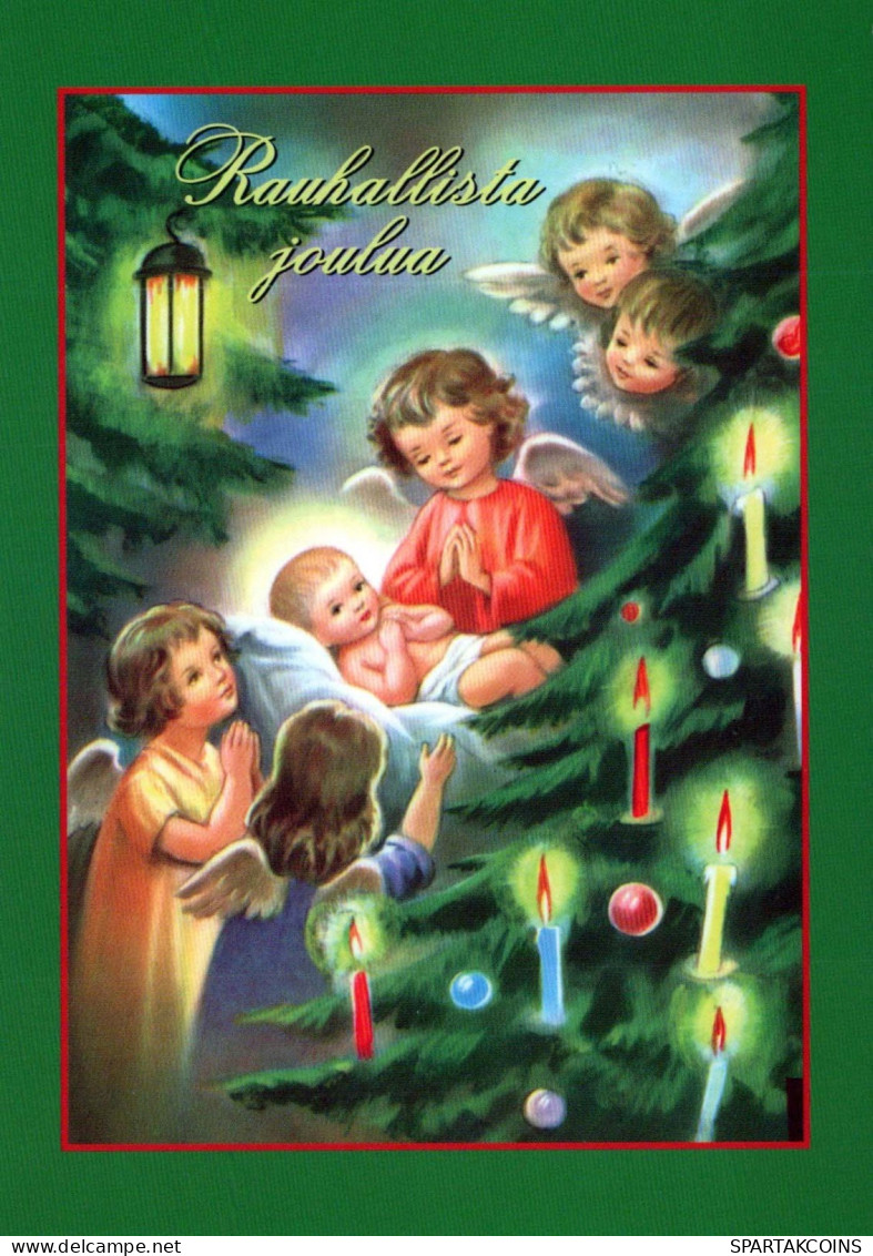 ANGELO Gesù Bambino Natale Vintage Cartolina CPSM #PBB941.IT - Angeli