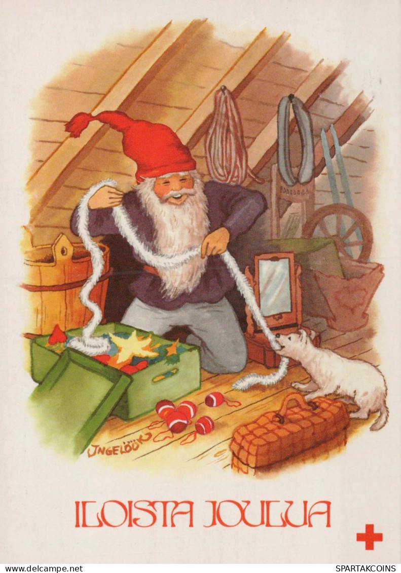 Buon Anno Natale GNOME Vintage Cartolina CPSM #PBL610.IT - New Year