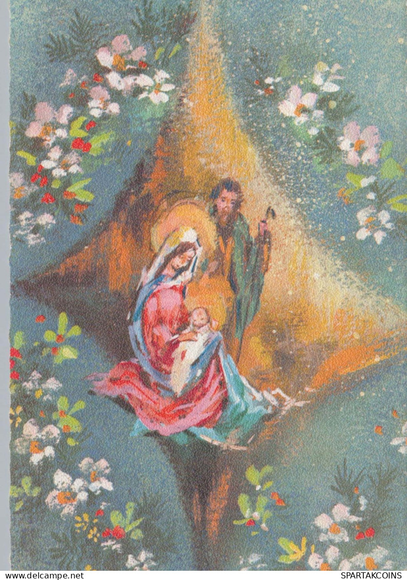 Vergine Maria Madonna Gesù Bambino Natale Religione Vintage Cartolina CPSM #PBB751.IT - Virgen Maria Y Las Madonnas