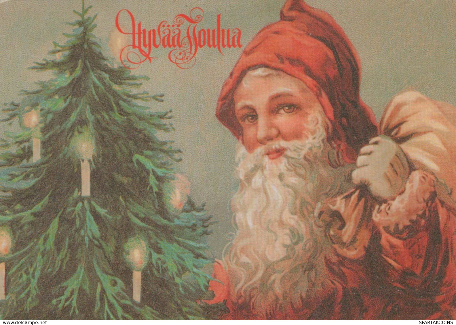 BABBO NATALE Buon Anno Natale Vintage Cartolina CPSM #PBB094.IT - Santa Claus