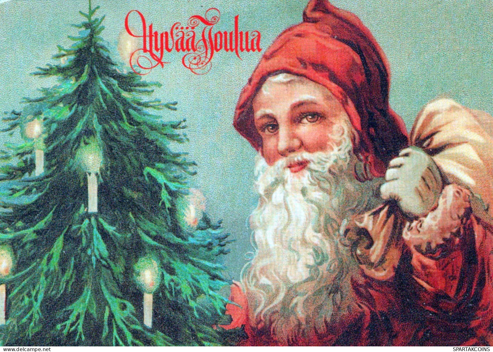 BABBO NATALE Buon Anno Natale Vintage Cartolina CPSM #PBB094.IT - Santa Claus