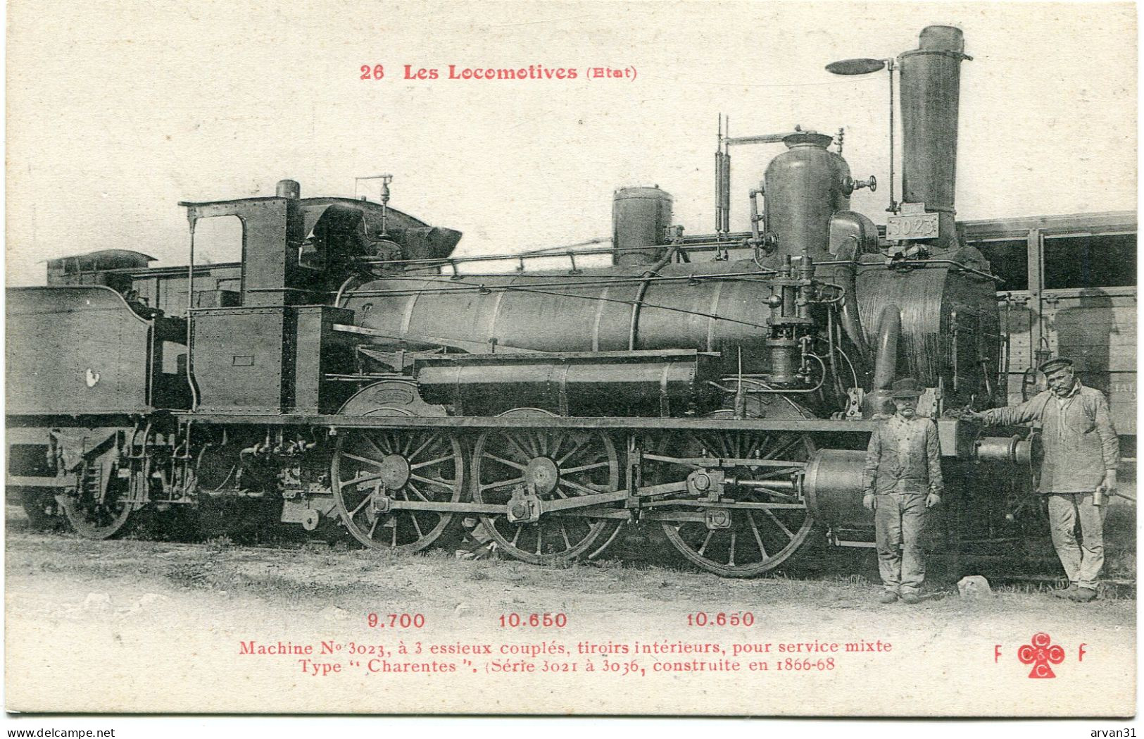 LES LOCOMOTIVES -  E T A T   --  MACHINE  N° 3 023 ==========================> REMISE Et PORT GRATUIT POSSIBLES    - - Eisenbahnen