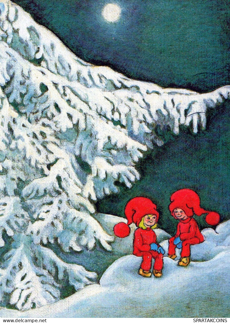 Buon Anno Natale GNOME Vintage Cartolina CPSM #PAY166.IT - Neujahr