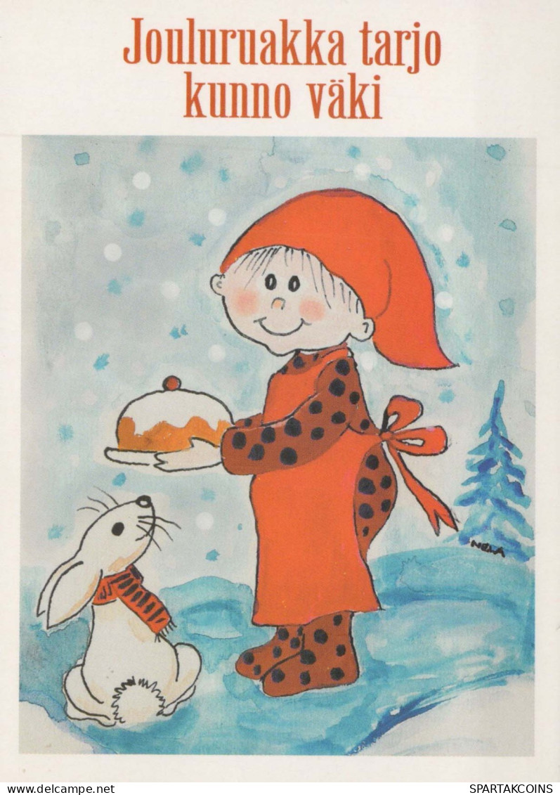 Buon Anno Natale BAMBINO Vintage Cartolina CPSM #PAW784.IT - Neujahr