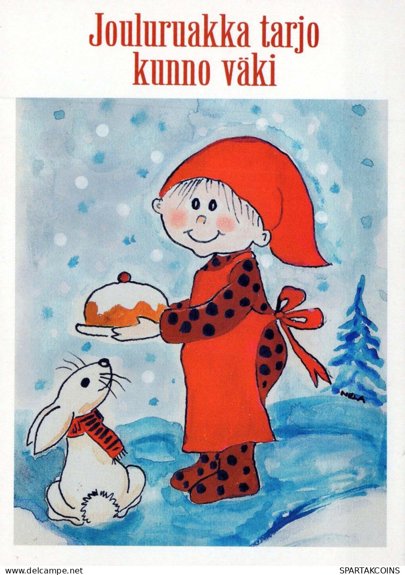 Buon Anno Natale BAMBINO Vintage Cartolina CPSM #PAW784.IT - Neujahr