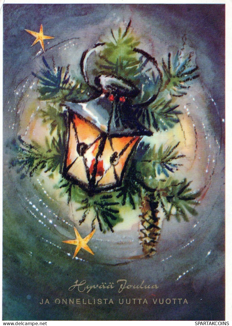 Buon Anno Natale CANDELA Vintage Cartolina CPSM #PAV977.IT - Año Nuevo