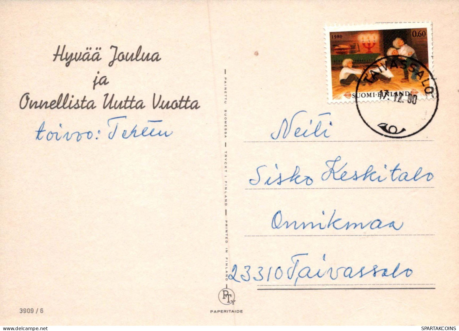 Buon Anno Natale CANDELA Vintage Cartolina CPSM #PAV308.IT - Año Nuevo