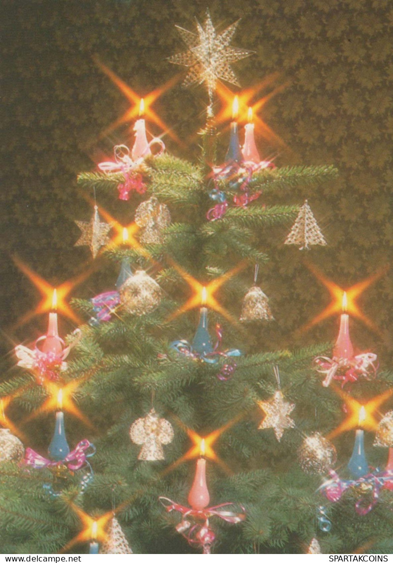 Buon Anno Natale CANDELA Vintage Cartolina CPSM #PAV184.IT - Año Nuevo