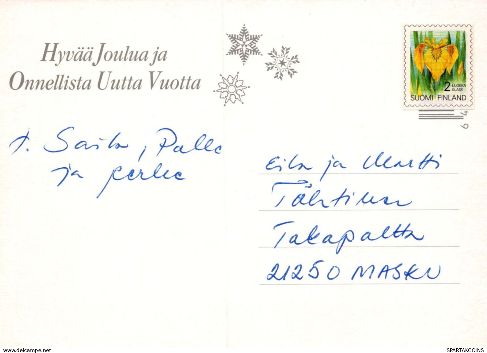 Buon Anno Natale Vintage Cartolina CPSM #PAV246.IT - Neujahr