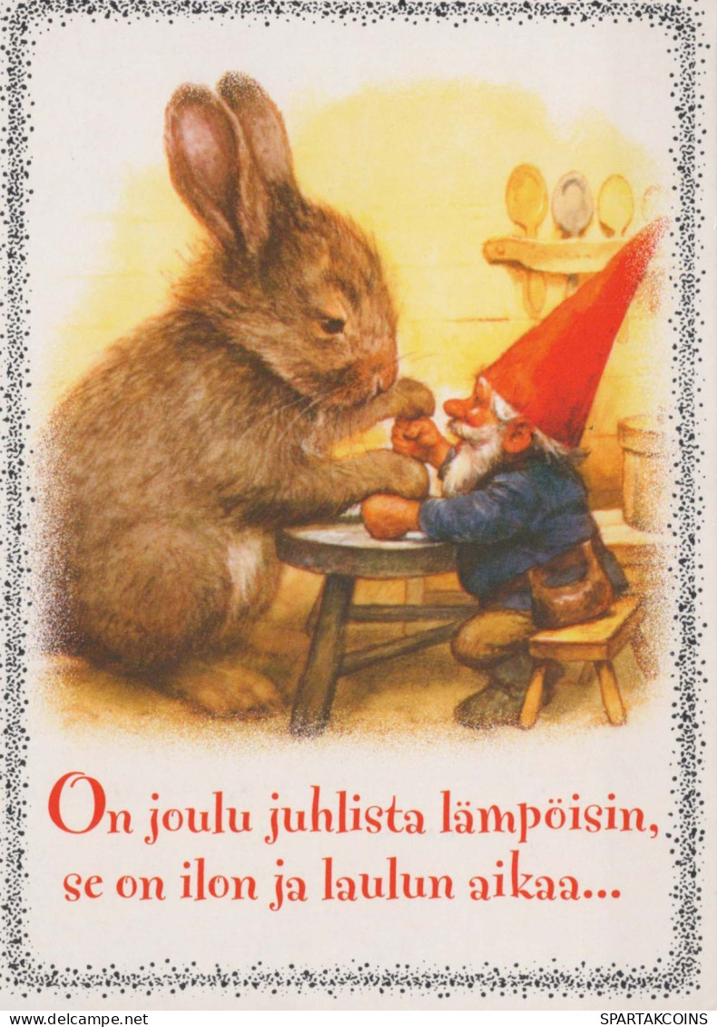 Buon Anno Natale GNOME Vintage Cartolina CPSM #PAU453.IT - Año Nuevo