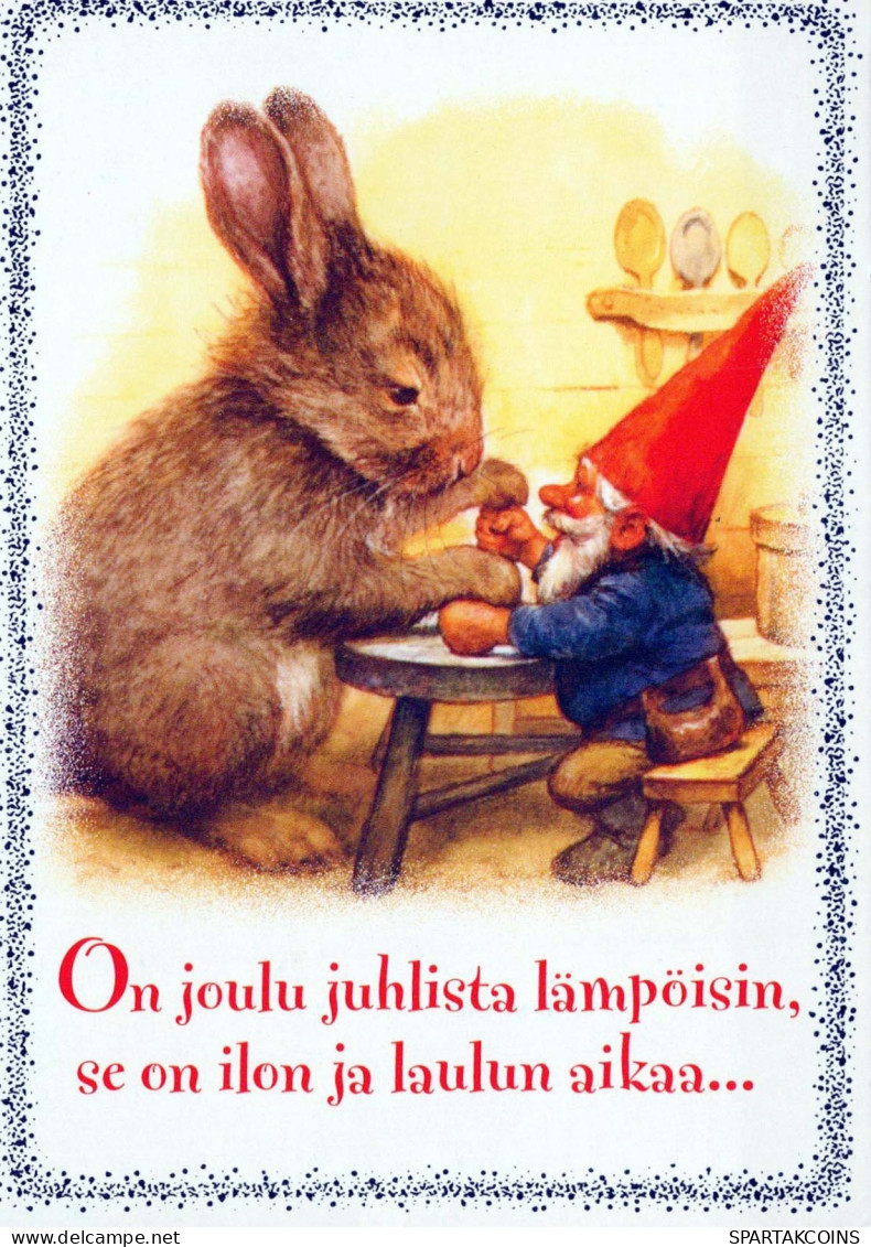 Buon Anno Natale GNOME Vintage Cartolina CPSM #PAU453.IT - Año Nuevo