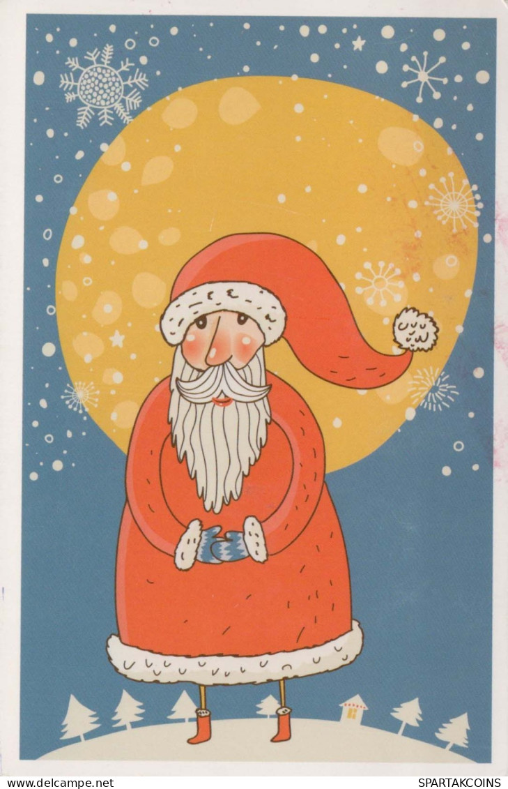 BABBO NATALE Buon Anno Natale Vintage Cartolina CPSM #PAU316.IT - Santa Claus