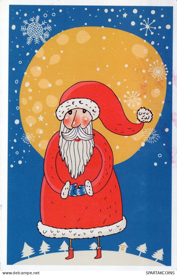 BABBO NATALE Buon Anno Natale Vintage Cartolina CPSM #PAU316.IT - Santa Claus