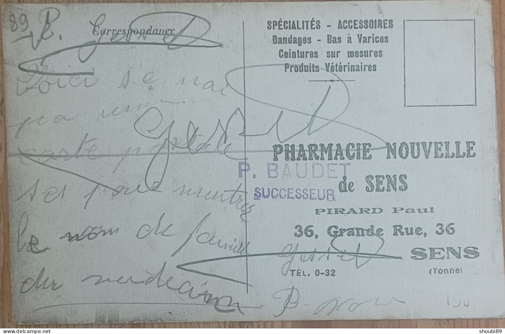 PHARMACIE NOUVELLE PIRARD BAUDET 36 GRANDE RUE SENS MAGASIN DEVANTURE - Sens