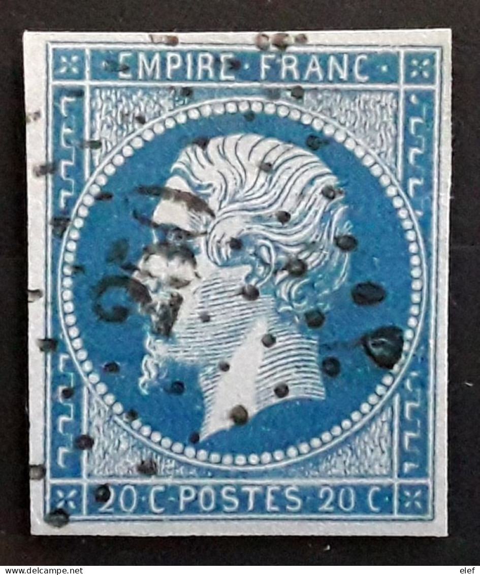 Empire No 14 A Obl Pc 250 De BAR SUR SEINE,  Aube , TB - 1853-1860 Napoleone III