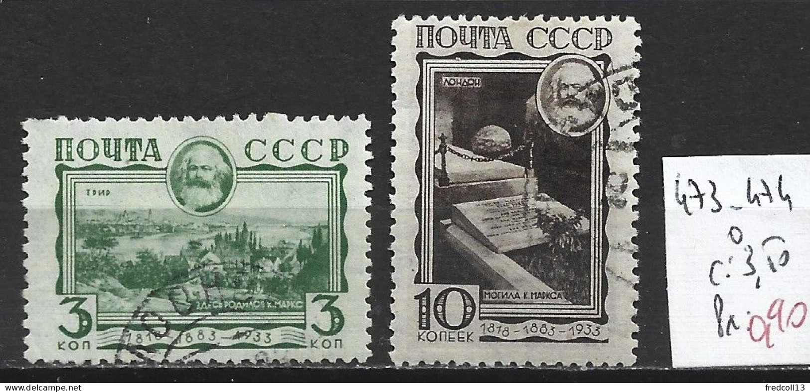 RUSSIE 473-74 Oblitérés Côte 3.50 € - Usati