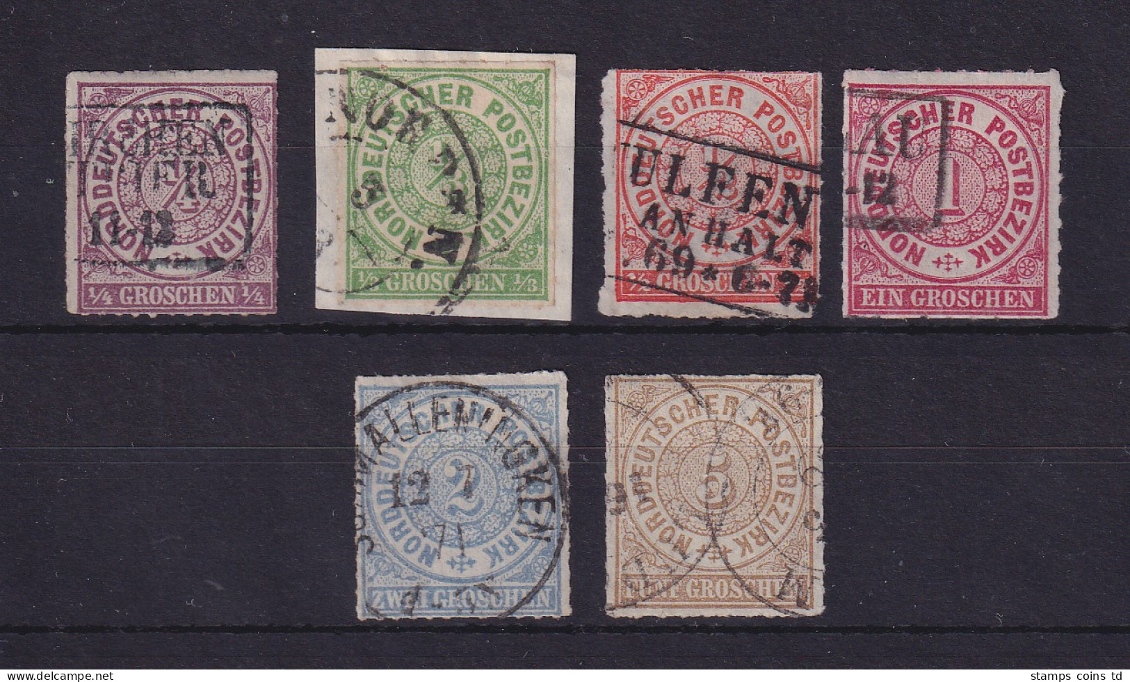 Norddeutscher Postbezirk 1868 Mi.-Nr. 1-6 Satz Kpl. Gestempelt - Usados