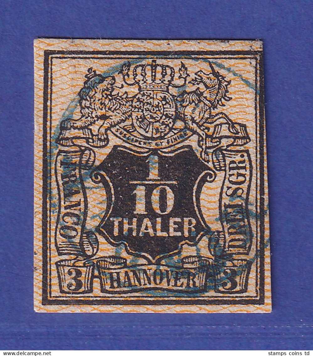 Hannover 1855 Wappen 1/10 Taler Mi.-Nr. 7a Gestempelt - Hanovre
