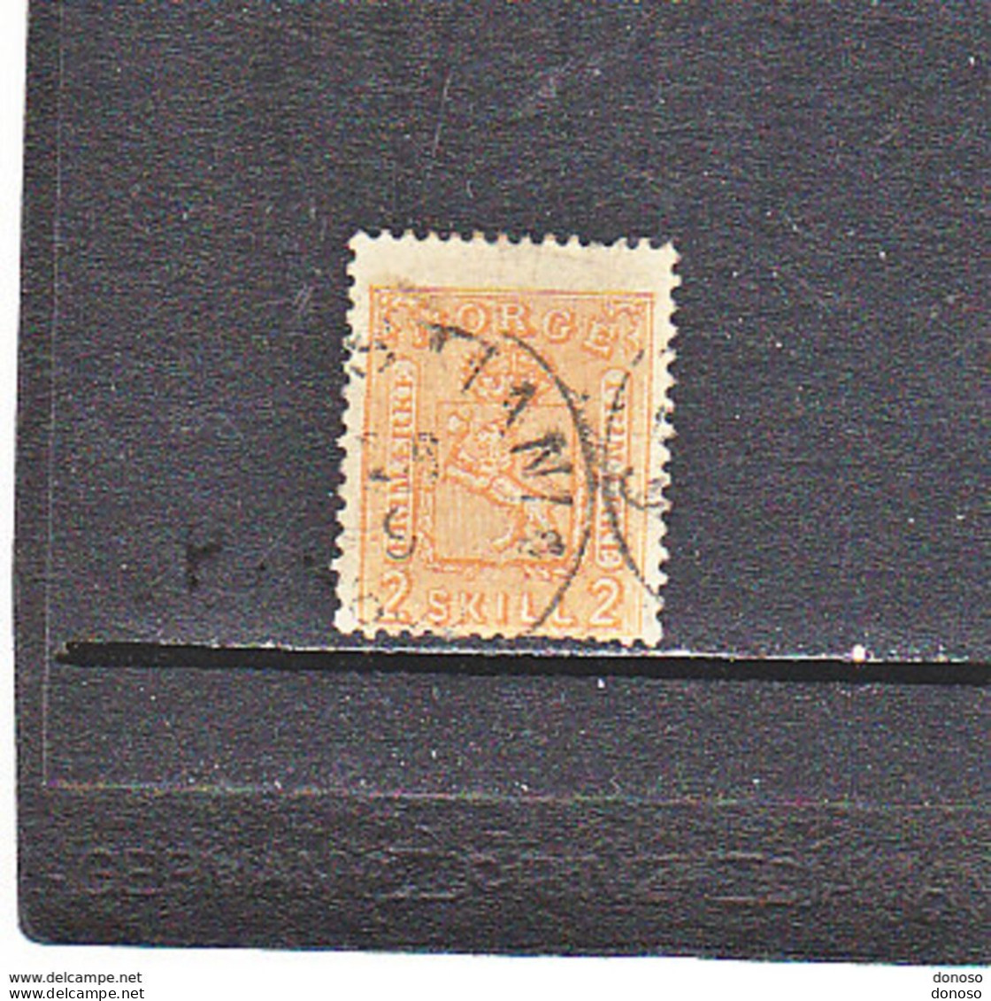 NORVEGE 1867 Yvert 12 Oblitéré Cote : 60 Euros - Used Stamps