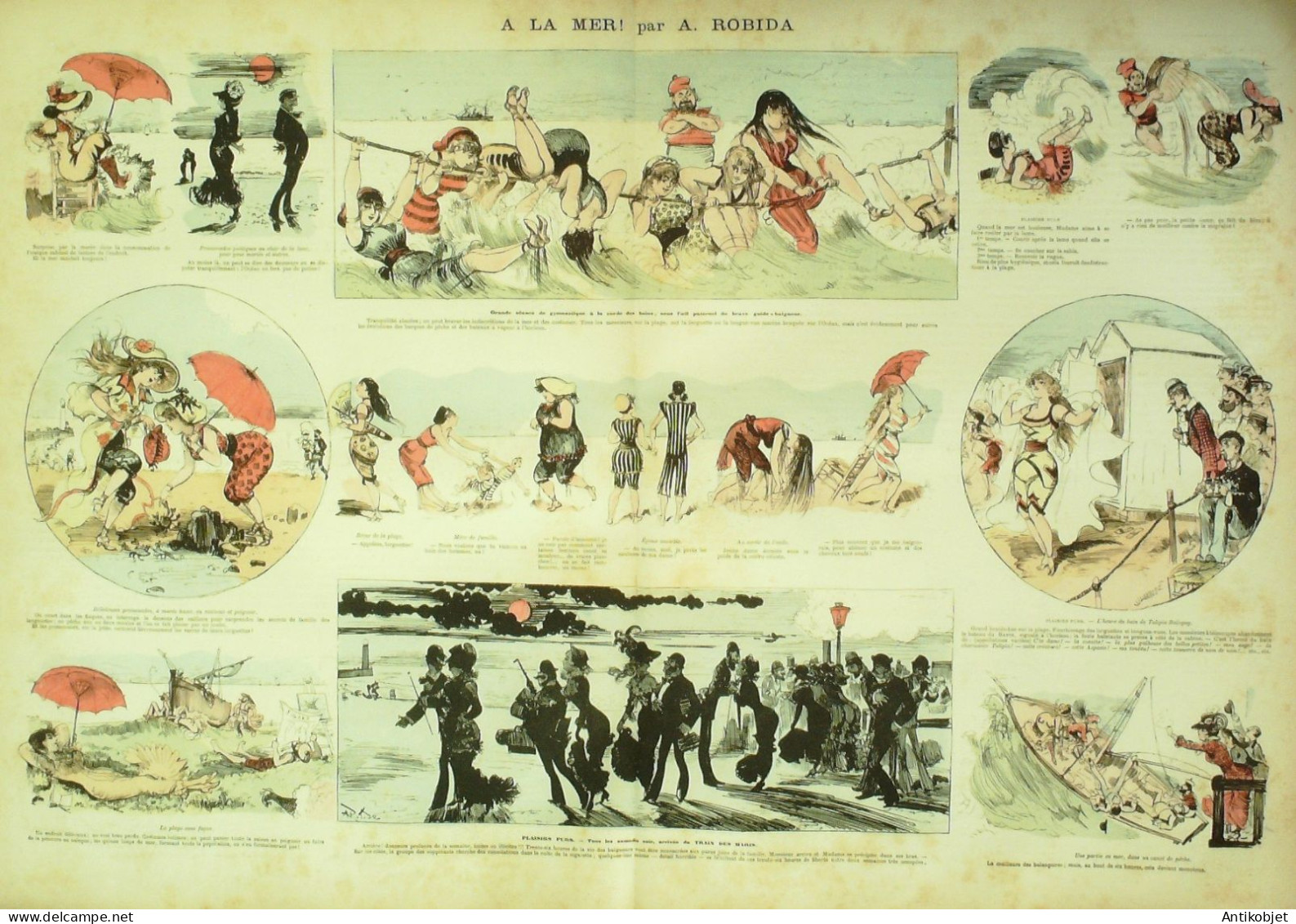 La Caricature 1880 N°  26 A La Mer Robida Draner - Magazines - Before 1900