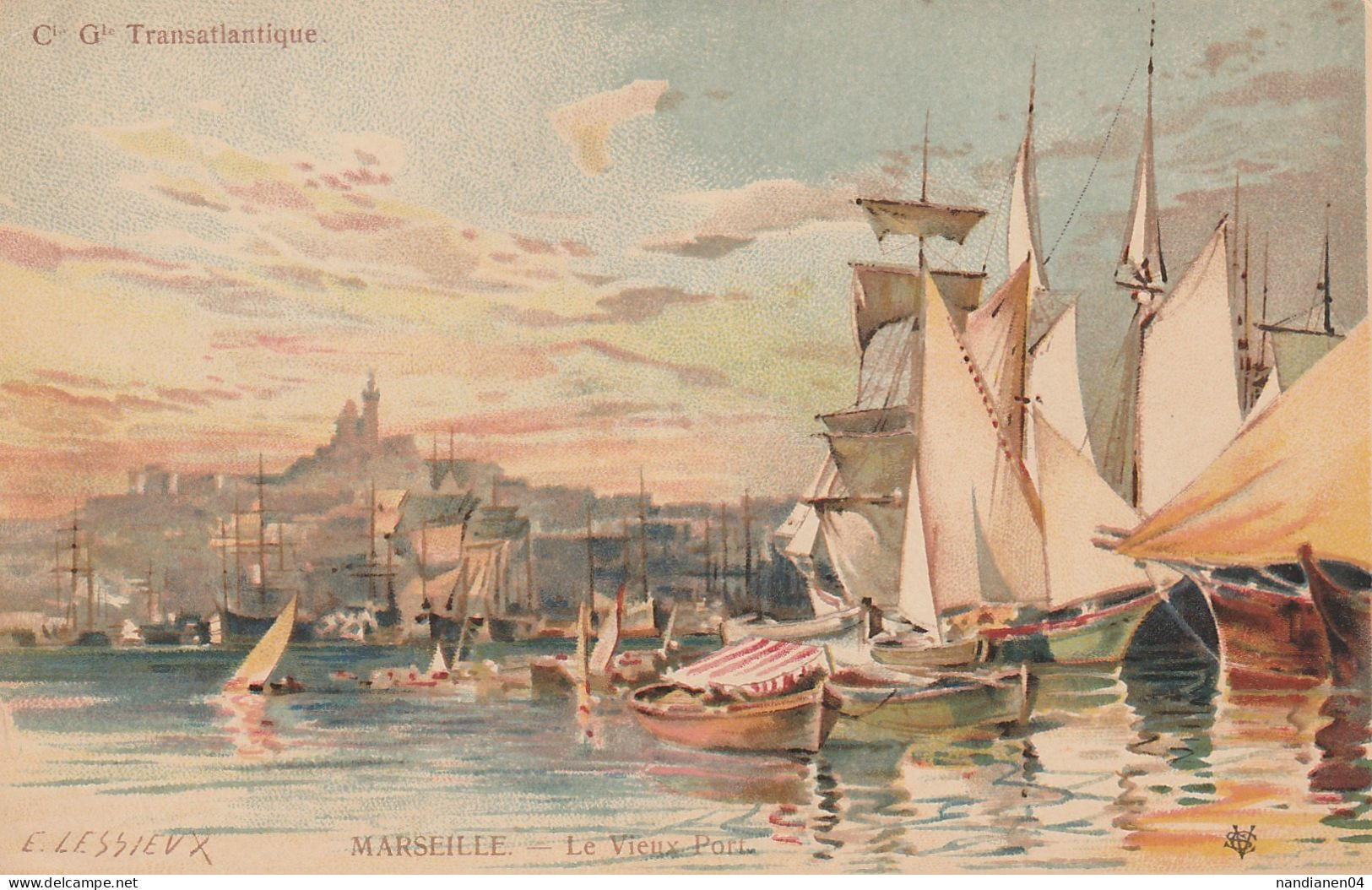 CPA - 13 - Marseille - Illustrateur Lessieux - Vieux Port - Non Classés