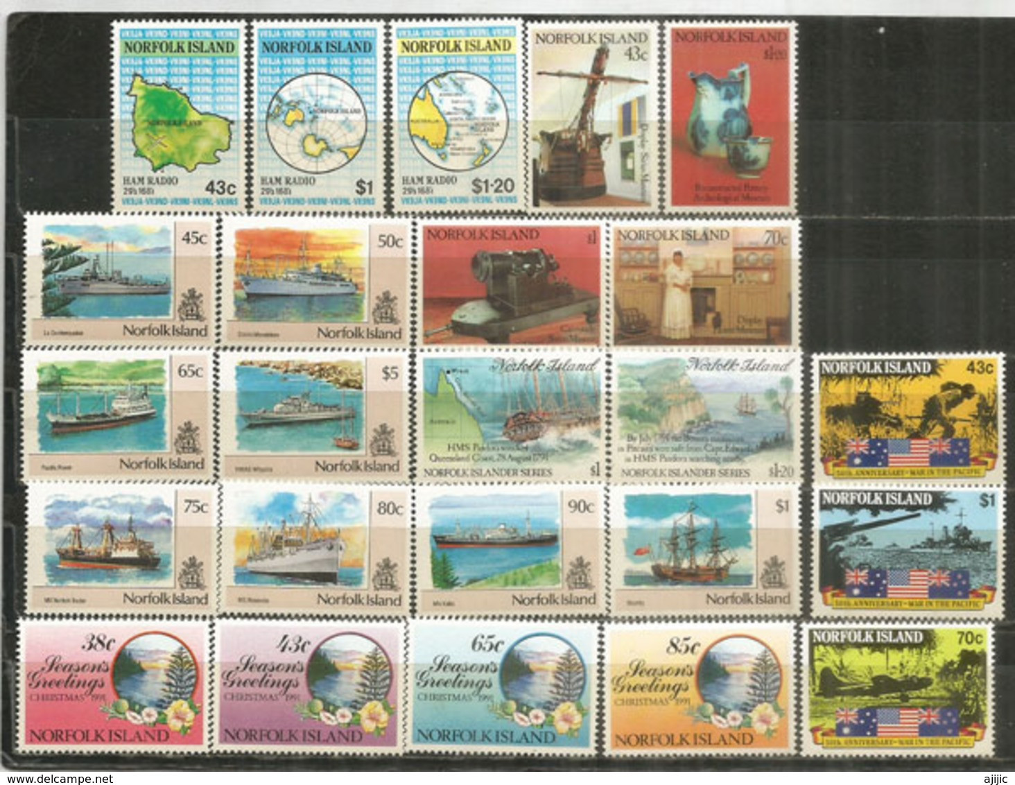 Année Complète 1991,  24 Timbres Neufs/mint **  Côte   80,00 Euro - Ile Norfolk