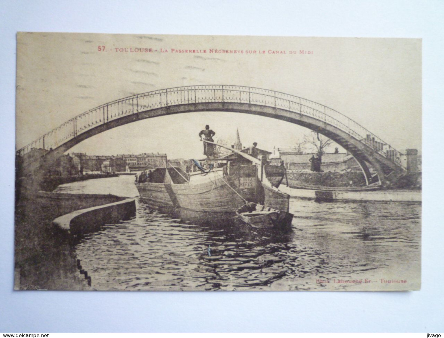 2024 - 1515  TOULOUSE  :  La Passerelle Négreneys Sur Le Canal Du Midi   1928   XXX - Toulouse