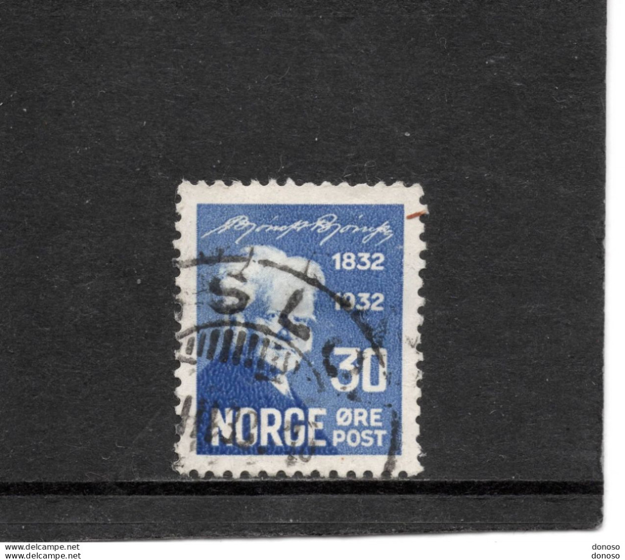 NORVEGE 1932 Bjoernson, Poète Yvert 158 Oblitéré - Usados