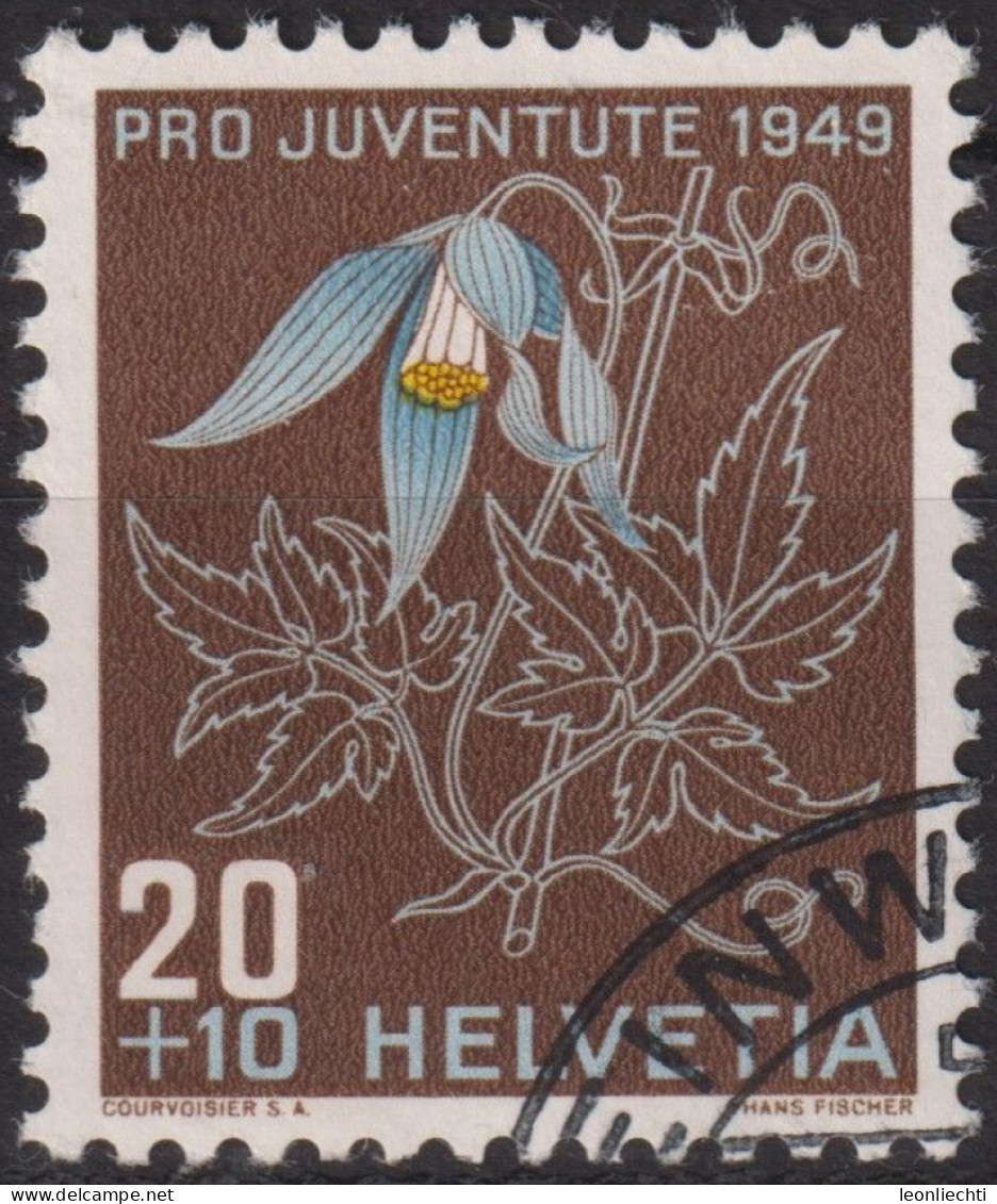 1949 Schweiz Pro Juventute ° Mi:CH 543, Yt:CH 495, Zum:CH J131, Alpenrebe - Gebraucht