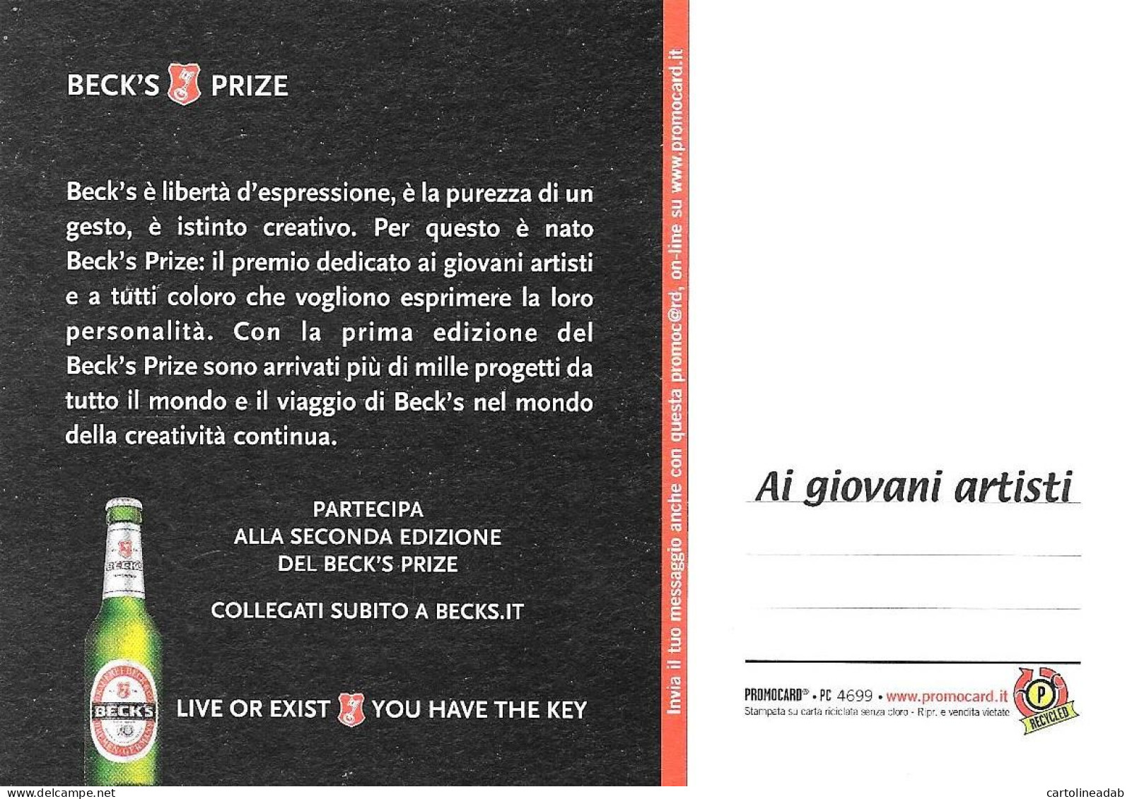 [MD9502] CPM - BECK'S PRIZE BIRRA - PROMOCARD 4699 - PERFETTA - Non Viaggiata - Werbepostkarten