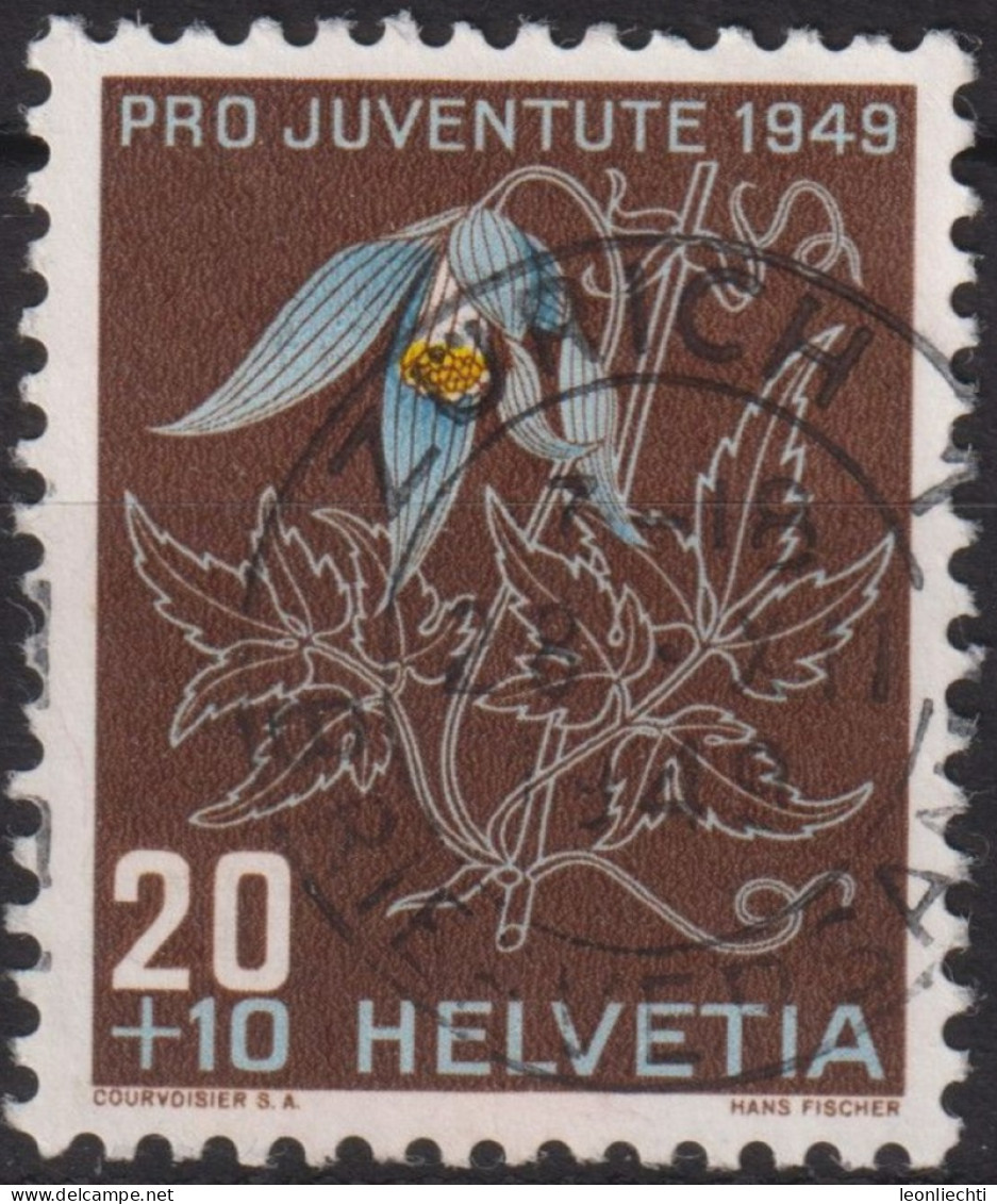 1949 Schweiz Pro Juventute ° Mi:CH 543, Yt:CH 495, Zum:CH J131, Alpenrebe - Oblitérés