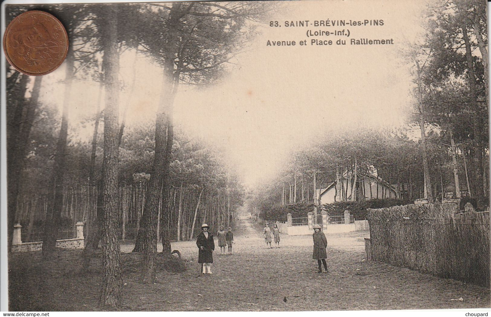 44 - Carte Postale Ancienne De Saint Brévin Les Pins  Avenue Et Place Du Ralliement - Saint-Brevin-les-Pins