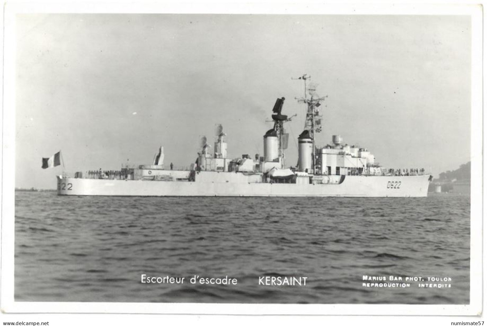 CPA Escorteur D'escadre KERSAINT - Ed. Marius Bar , Toulon - Warships