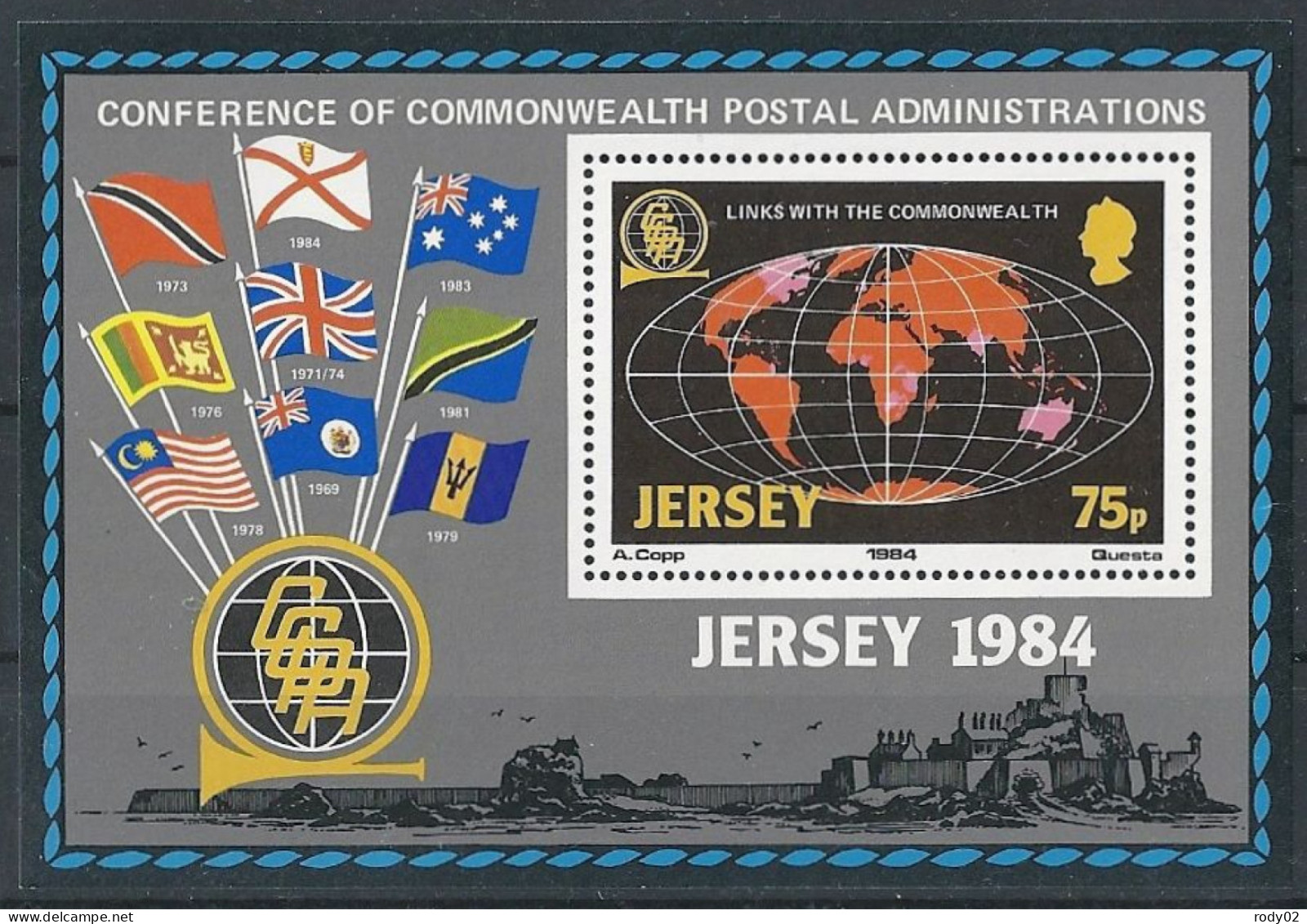 JERSEY - LIENS AVEC LE COMMONWEALTH - BF 3 - NEUF** MNH - Jersey