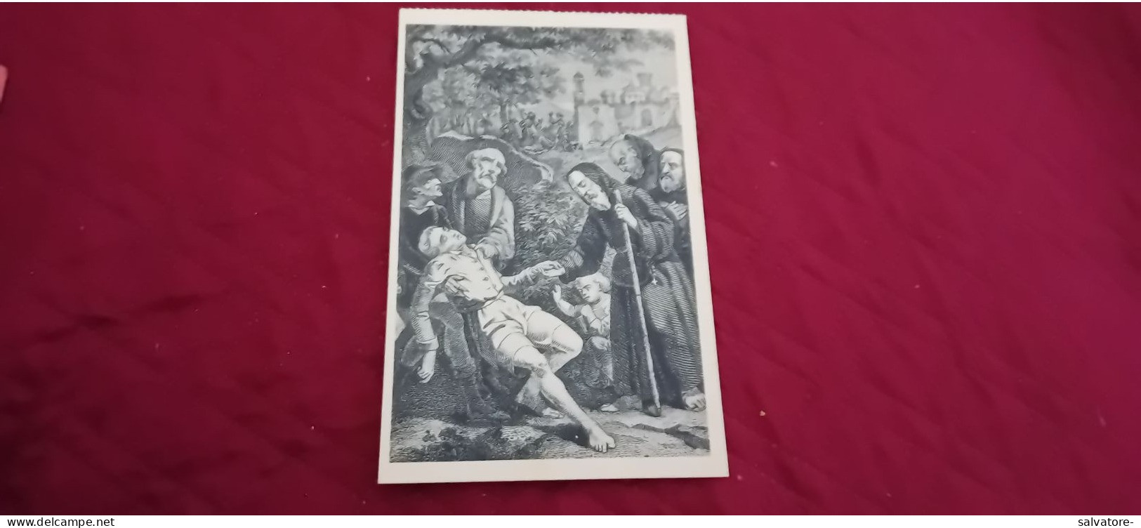 CARTOLINA SAN FRANCESCO DI PAOLA CHE SI VENERA NEL SANTUARIO DI PAOLA- PERIODO REGNO- FORMATO PICCOLO NON VIAGGIATA - Cosenza