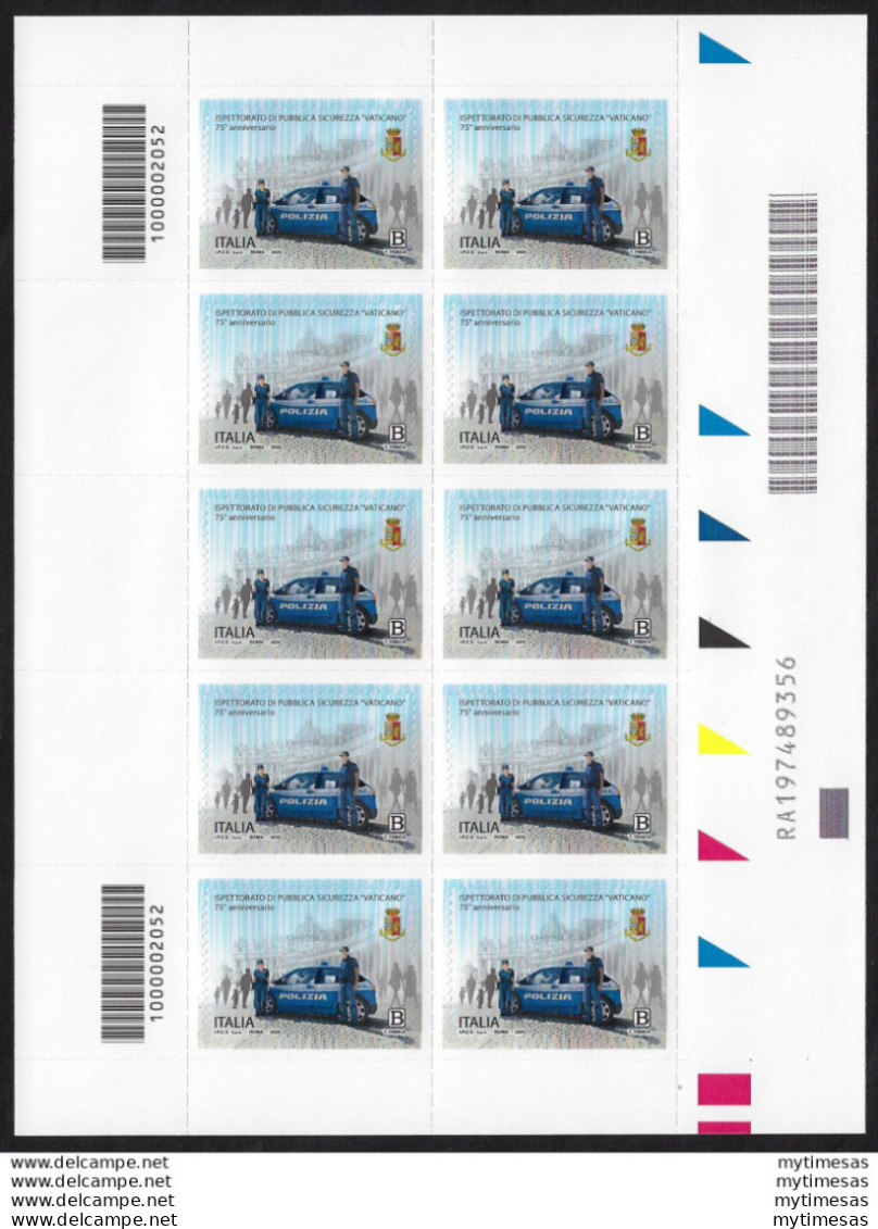 2020 Italia Vatican Public Security MS MNH Sassone N. 33 - Altri & Non Classificati