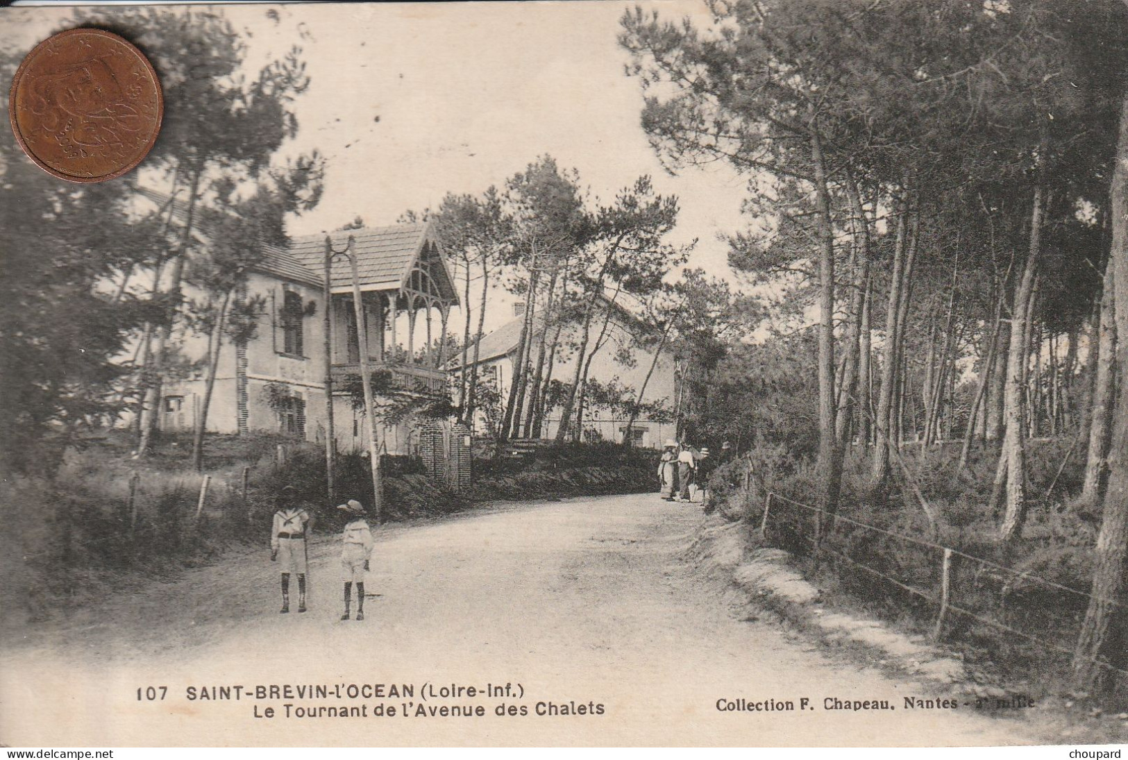 44 - Carte Postale Ancienne De Saint Brévin L'Océan   Le Tournant De L'Avenue Des Chalets - Saint-Brevin-l'Océan