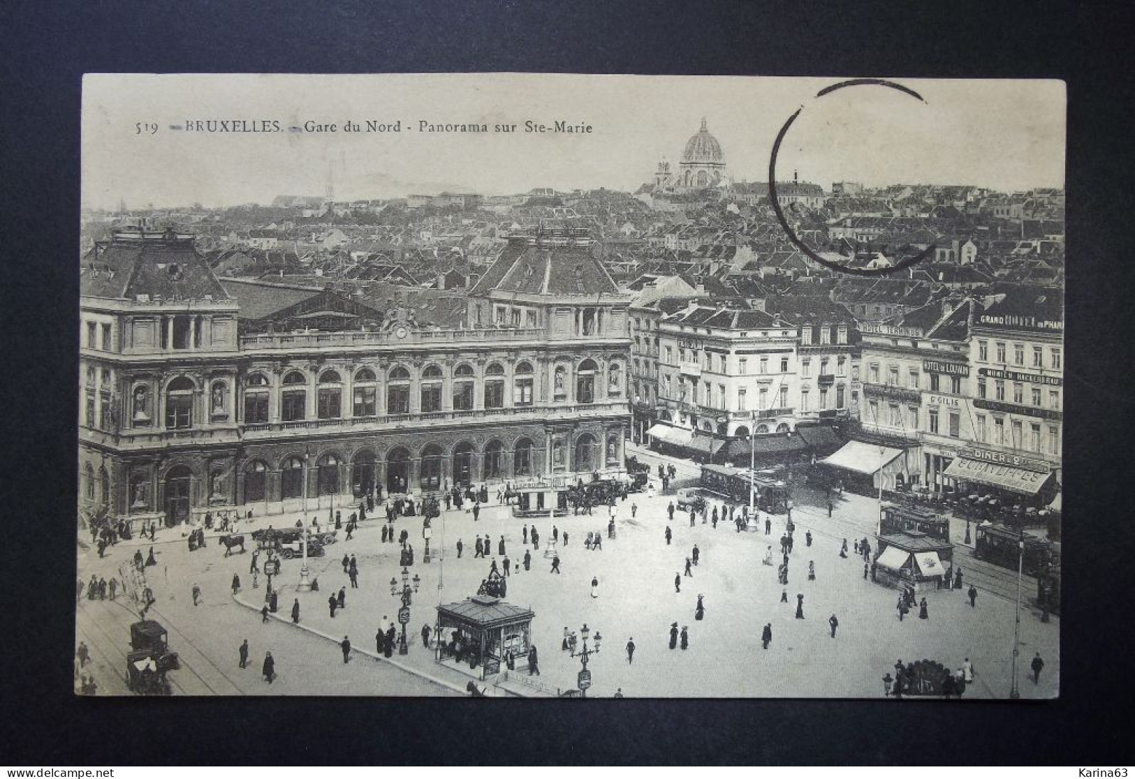 België - Belgique - Brussel  CPA - Gare Du Nord - Panorama Sur St Marie - Transport Used Card 1912 - Ferrovie, Stazioni