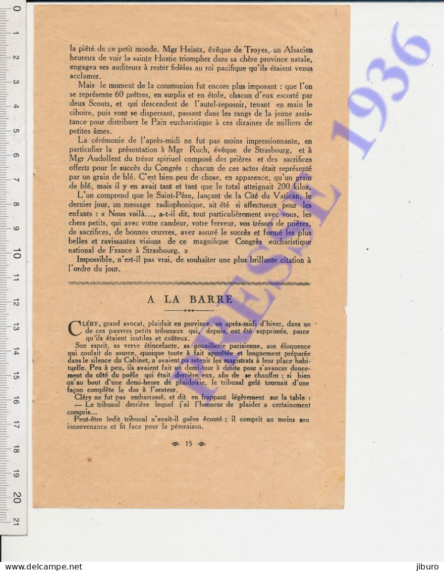 3 Vues Gravure Mort Roi Saint-Louis Tunis 1270 Histoire Bouclier Fleur Lys Blason Congrès Eucharistique Strasbourg 1935 - Unclassified