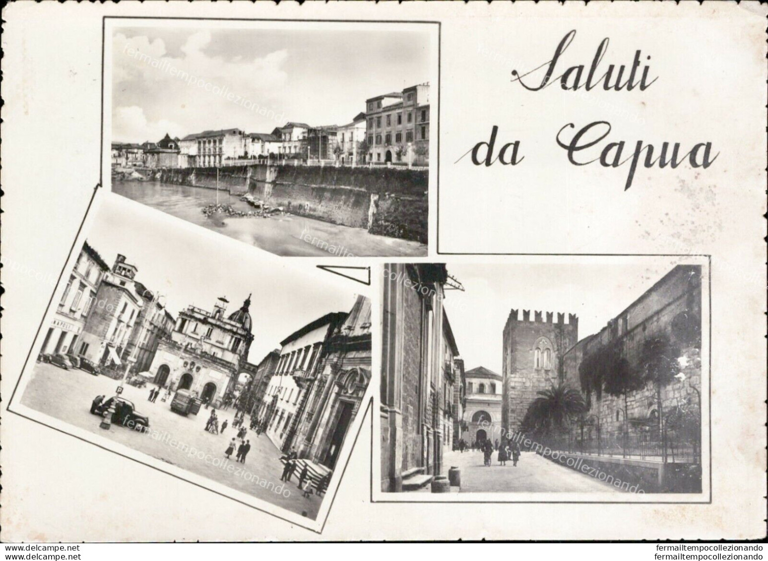 Ai128 Cartolina Saluti Da Capua 3 Vedutine Provincia Di Caserta - Caserta