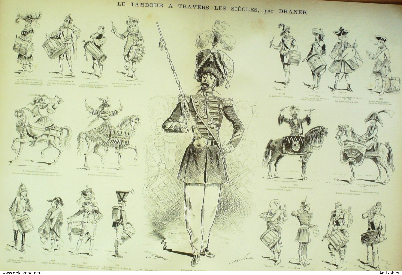 La Caricature 1880 N°  27 Tambour Victoires & Conquêtes Robida Draner - Magazines - Before 1900