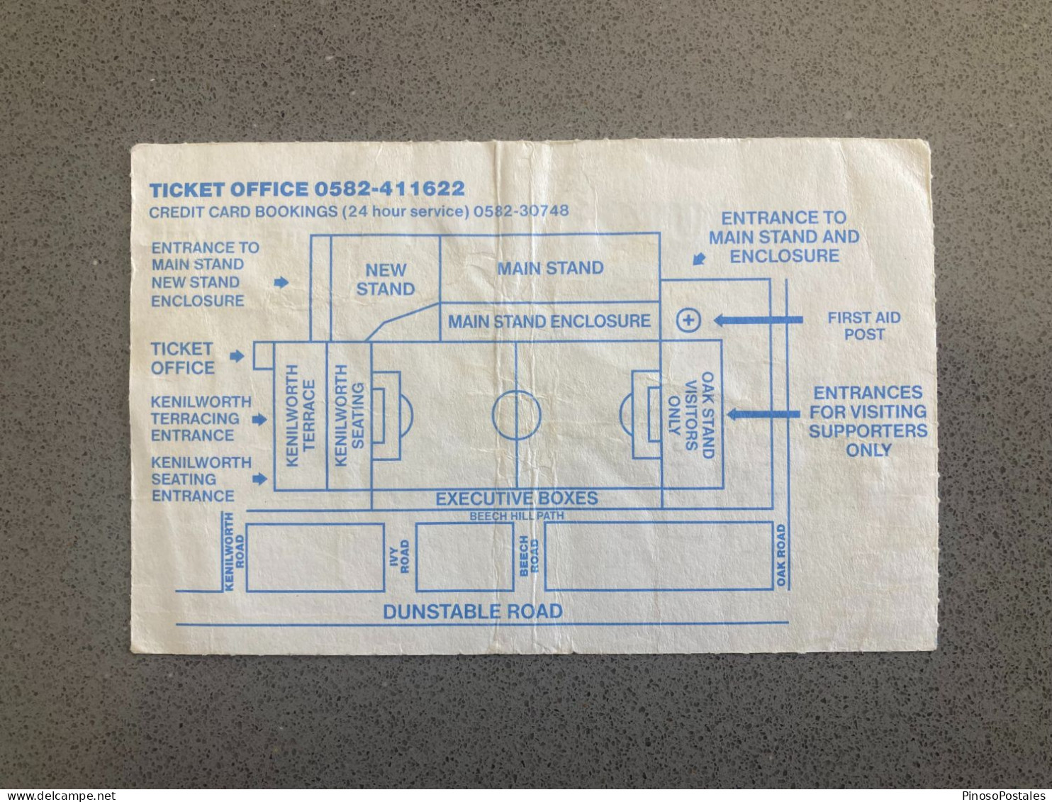 Luton Town V Wolverhampton Wanderers 1993-94 Match Ticket - Tickets & Toegangskaarten