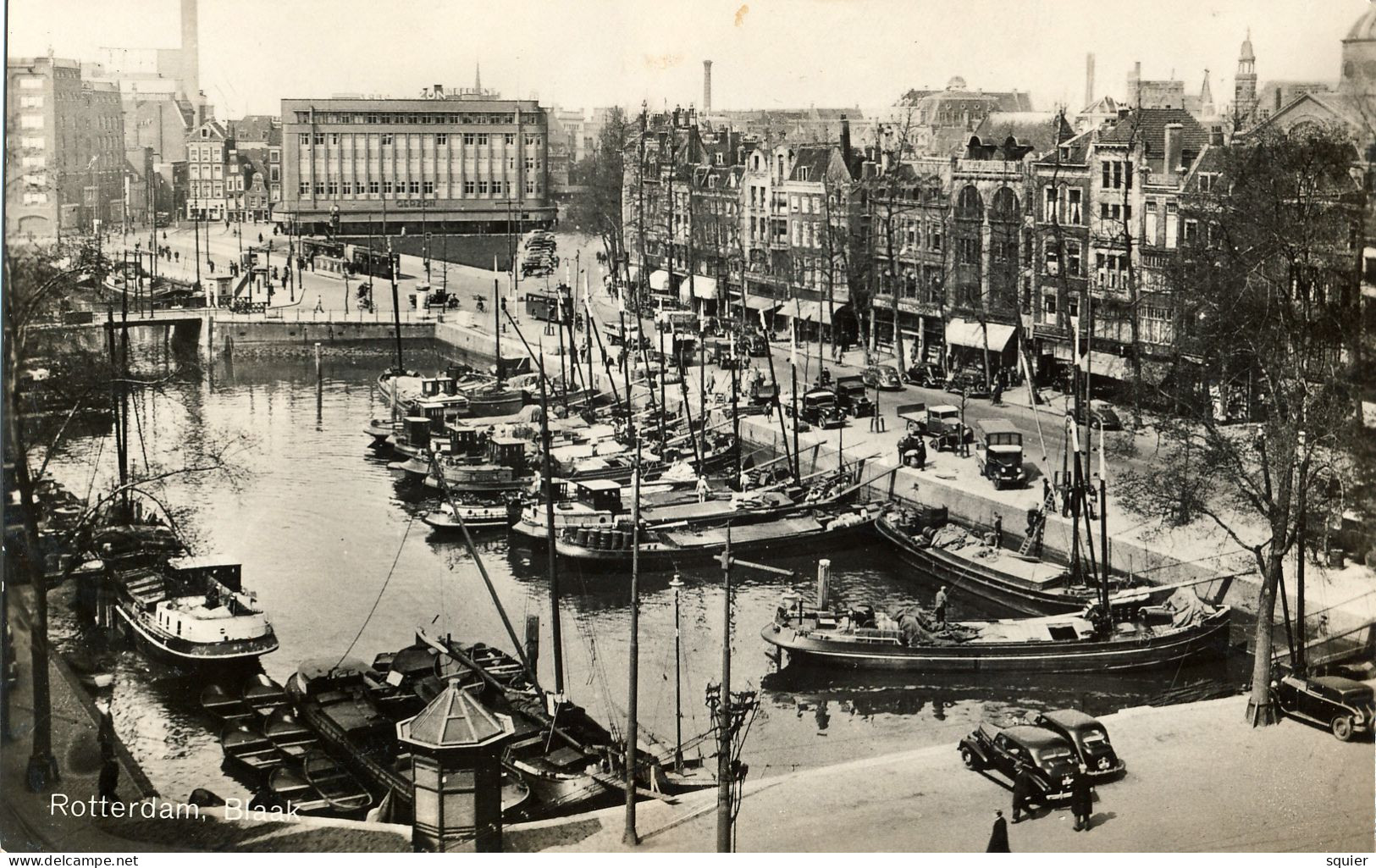 Rotterdam, Blaak, Rivierschepen, Real Photo - Rotterdam