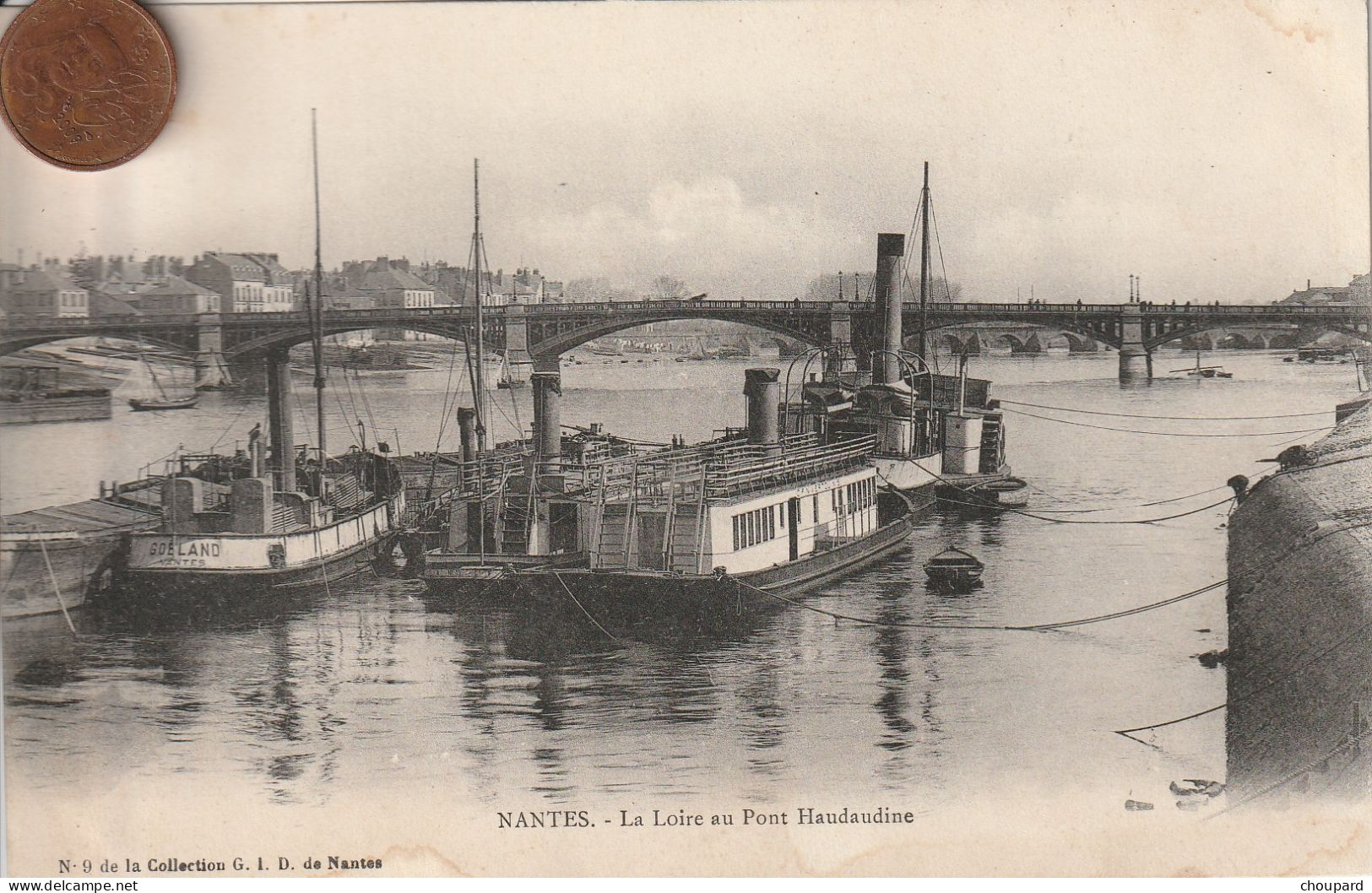 44 - Carte Postale Ancienne De NANTES  La Loire Au Pont Haudaudine - Nantes