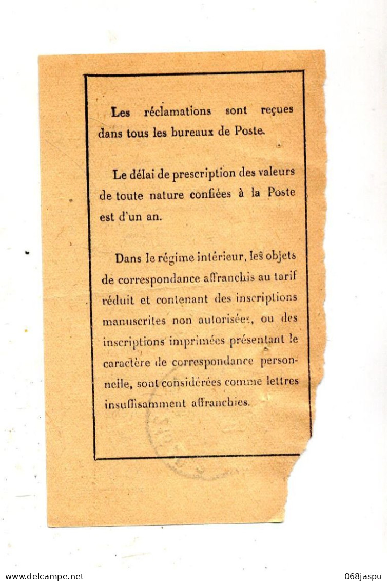 Recepissé 517-2 Cachet Paris 216 Annexe 2 ? - Documents De La Poste