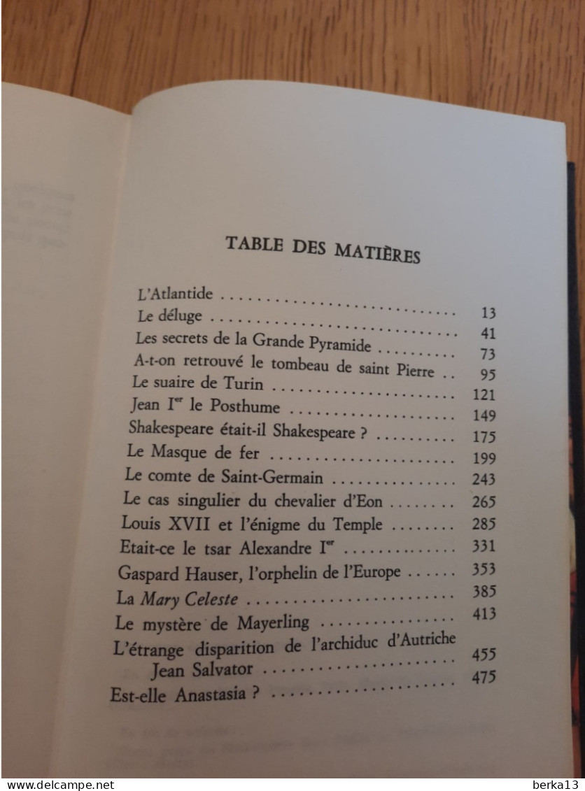 Les Grands Mystères Du Passé DECAUX 1971 - Historia