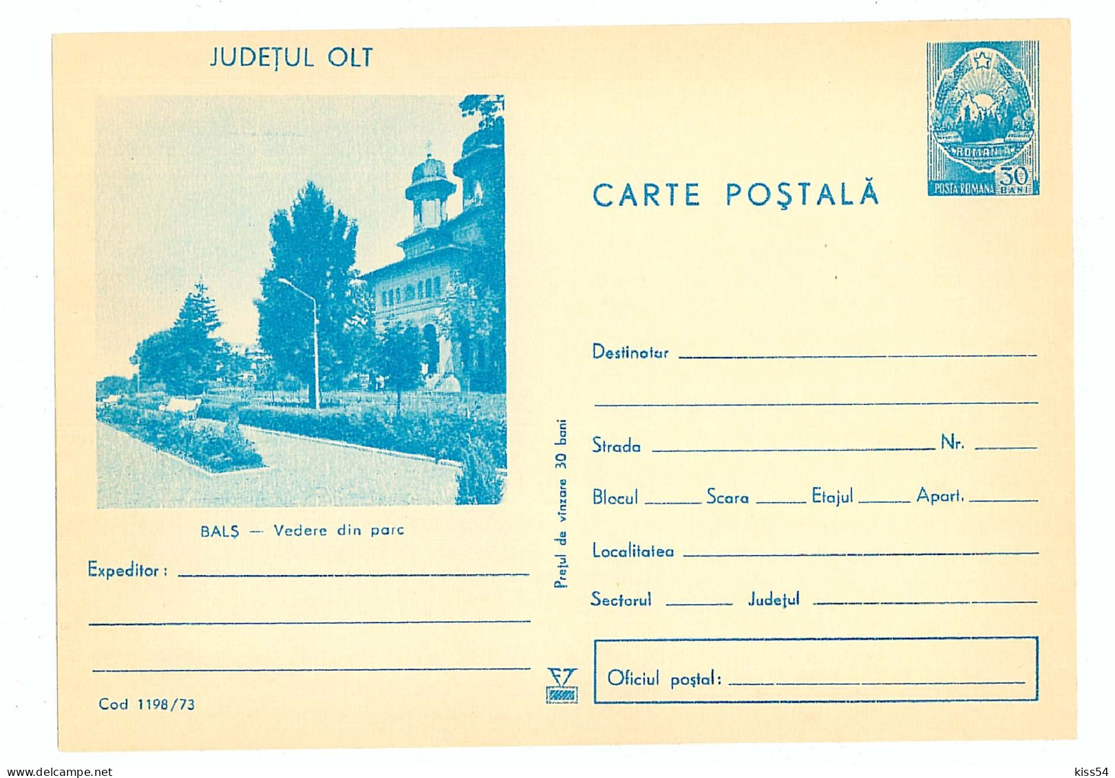 IP 73 - 1198 BALS - Stationery - Unused - 1973 - Entiers Postaux