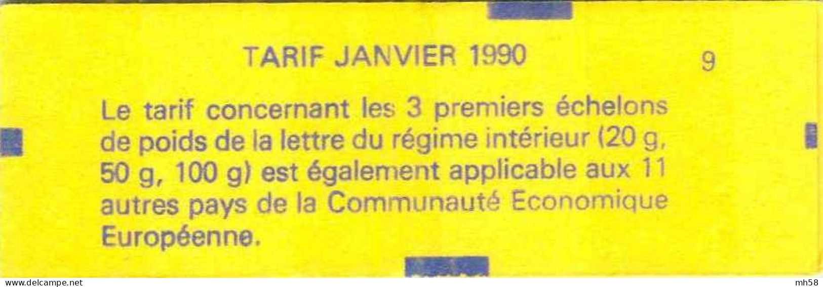 FRANCE - Carnet Conf. 9 - 2f30 Briat Rouge - YT 2614 C3 / Maury 476 - Moderne : 1959-...