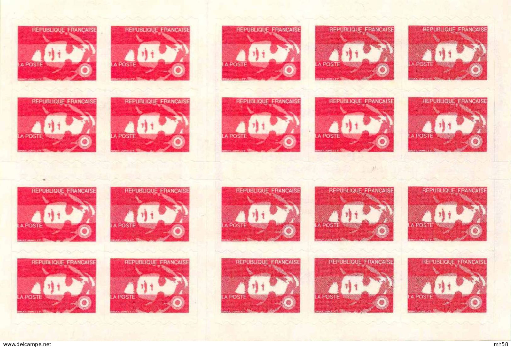 FRANCE - Carnet TVP Briat Rouge Type II - YT 2874 C9 / Maury 516 - Moderne : 1959-...