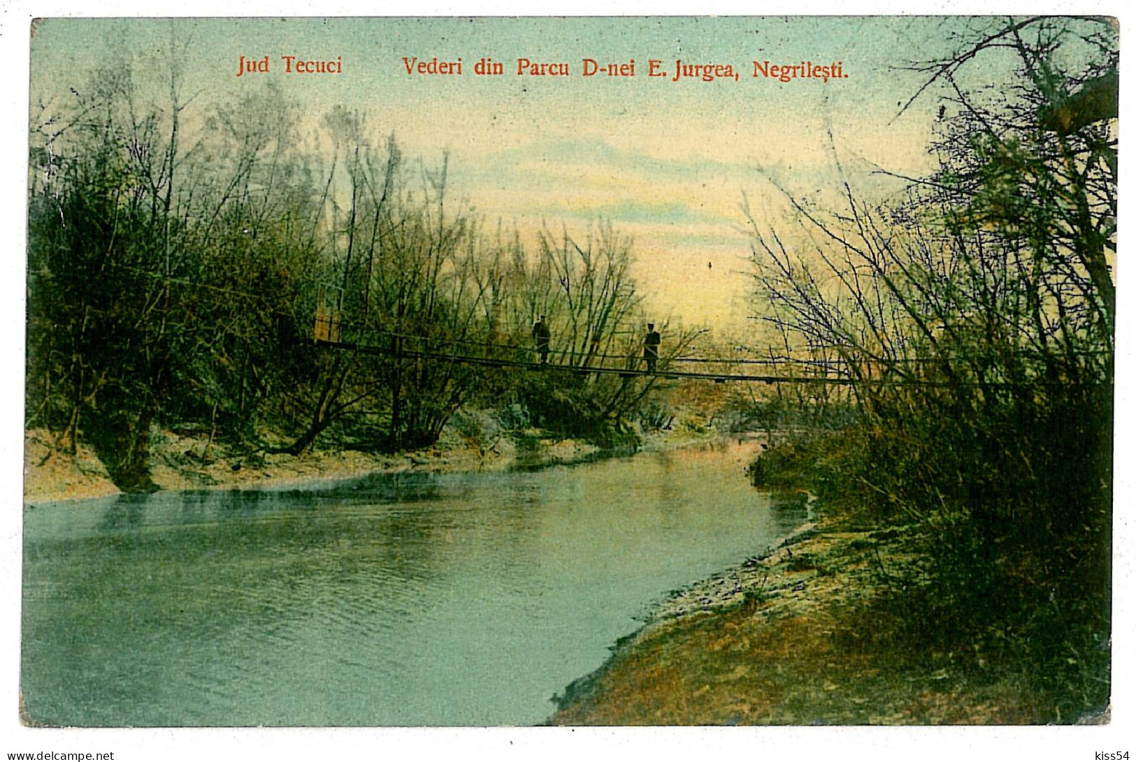 RO 82 - 9351 Galati,Tecuci NEGRILESTI, Parcul Doamnei Jurgea - Old Postcard - Used - 1913 - Roumanie